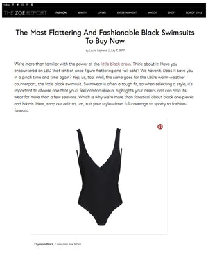 The Zoe Report- Little Black Swimsuit